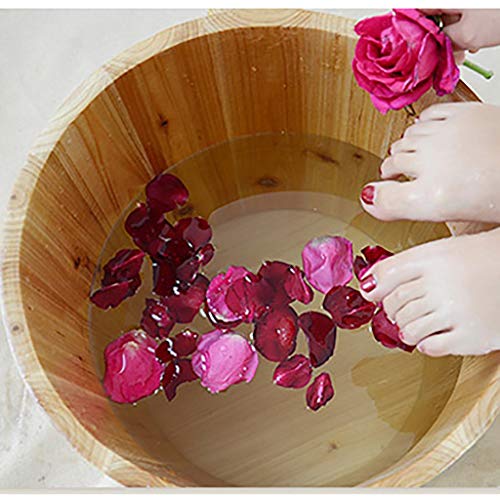 Spa de pies pedestal de madera maciza artesanal miniatura 6