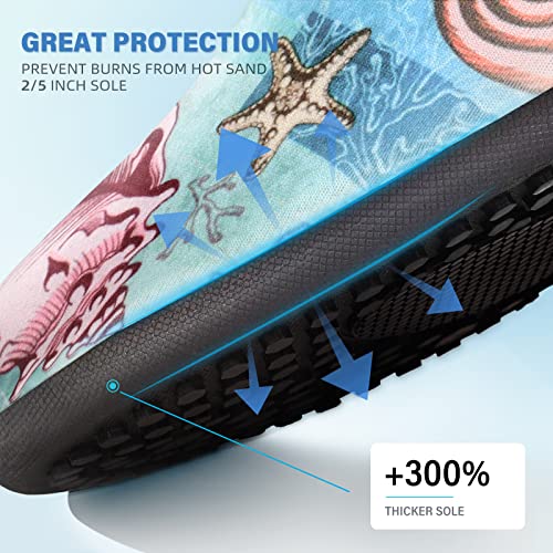 Water Shoes for Women Men Quick-Dry Aqua Socks Swim Beach Barefoot Yoga Exercise Wear Sport Accessories Pool Camping Must Haves Adult Youth Size - Thumbnail 5