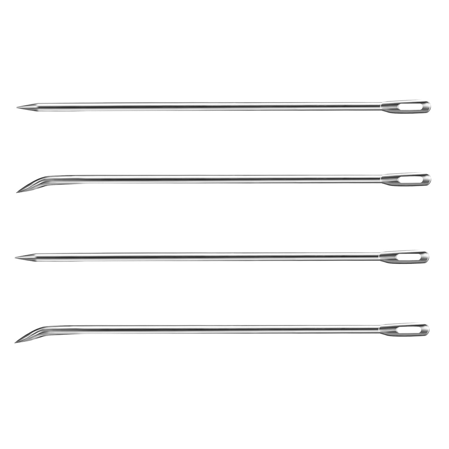 8PCS Stainless Steel Meat Trussing Needle Length 7 Inch Poultry Restraint Needle for Securing Roast Turkey Chicken Barbecued Meat