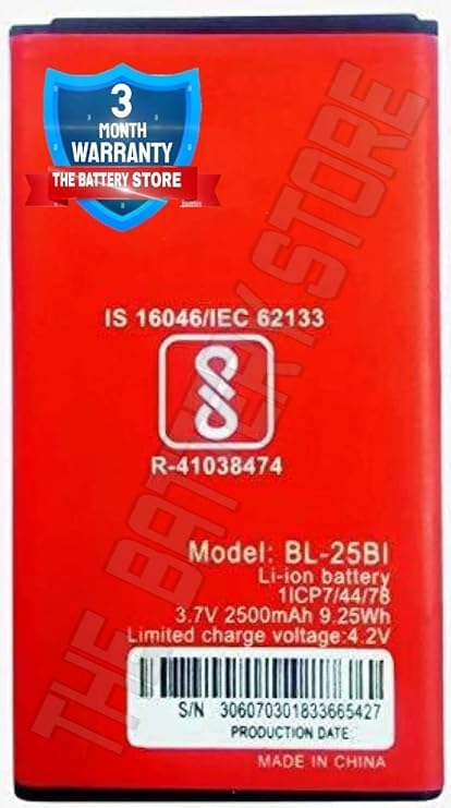 Image of Original BL-25BI Battery for ITEL It5600 / 5600 / It5606 / 5606 / Itel Power 400 / It5620 / 5620 / It5616 / 5616 / It5622 / 5622 / It5602 / 5602 / Battery with 3 Month Warranty****(N0094)