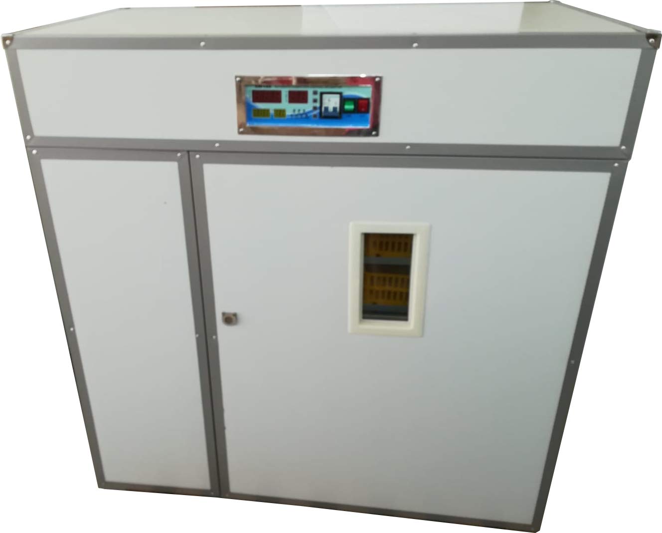 EASY MEDIA INCUBATRICE AUTOMATICA EM1000 PROFESSIONALE COIBENTATA CAPACITA' 1056 UOVA DI GALLINA, ANATRA CON GIRAUOVA AUTOMATICO, IGROMETRO, TERMOSTATO, DISPLAY ESTERNI E AVVISATORI ACUSTICI
