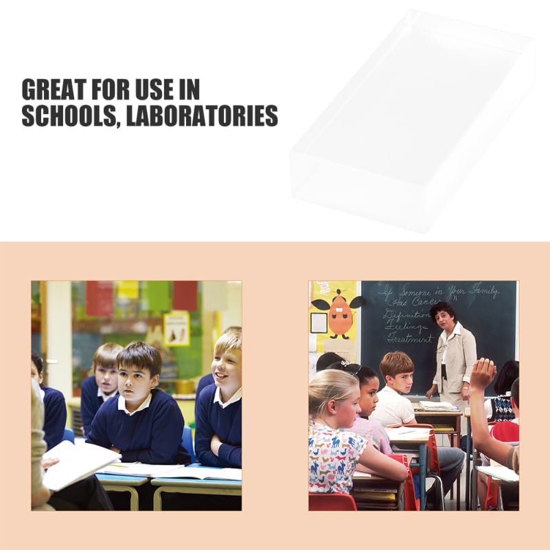 Image of Toyvian Rectangular Glass Blocks for Optical Refraction Physics Experiments 2-Pack Science Education Tools for Classroom and Laboratory Use