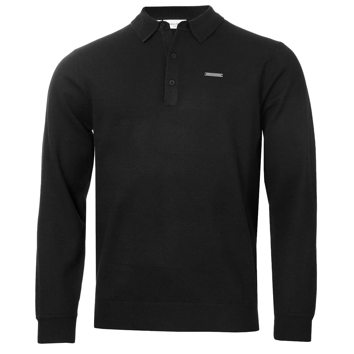 Calvin Klein Men's Black Stanton Polo Durable Breathable Sweater - Xxl