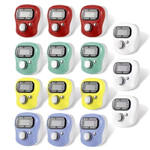 Electronic Finger Counter, 5-Digit Number Count Clicker Mini LCD Digital Display Hand Tally Counter...