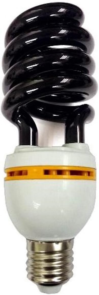 4 LAMP BULBS bulk lot of ENERGY SAVER 15 WATT 120V TWIST SPIRAL BLACKLIGHT GLOWING BULB