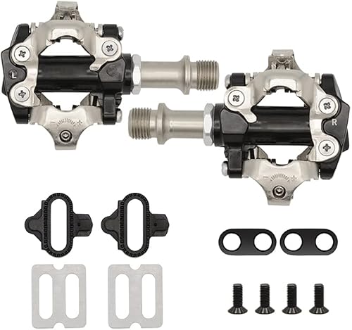 Pedales MTB para bicicleta de montaña de aluminio sellados sin clipless compatibles con Shimano SPD 916 pulgadas SPD pedal con taco fácil de
