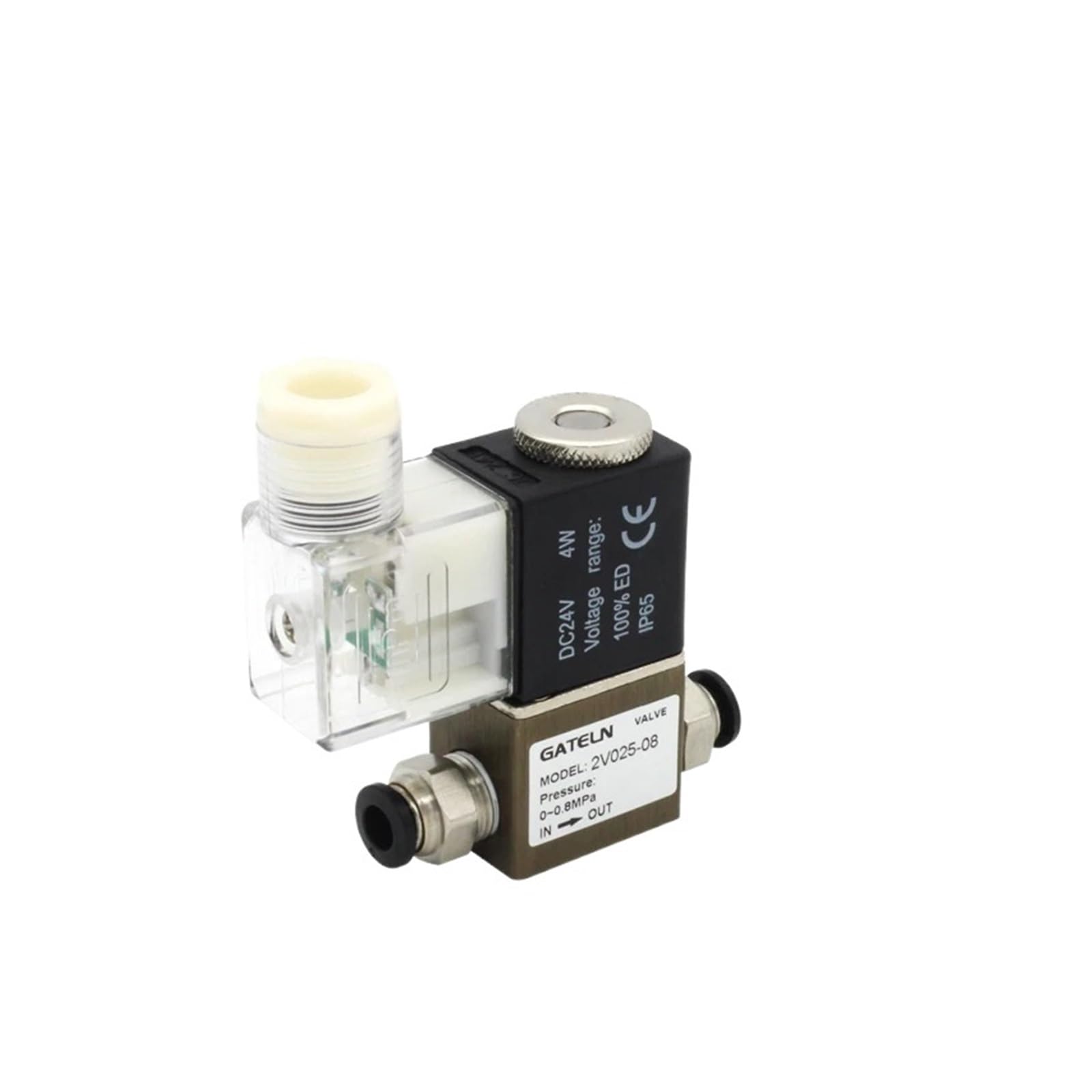 2V025-08 Normalnie zamknięty pneumatyczny zawór sterujący 24 V 220 1/4" BSP elektromagnetyczny pneumatyczny 2 sposób i pozycje(With 4mm fittings)