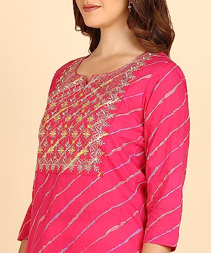 Image of Maaesa Printed Cotton Kurta for Women