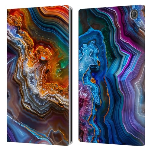 Housse cuir Fire Max 11 Amazon Haroulita aux finitions premium et agates colorées