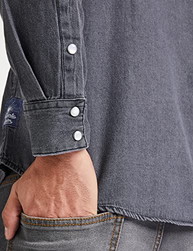 Image of Amazon Brand - INKAST Men's Slim Shirt (AZ-INK-RFS-DN-04 Grey 1 3XL)