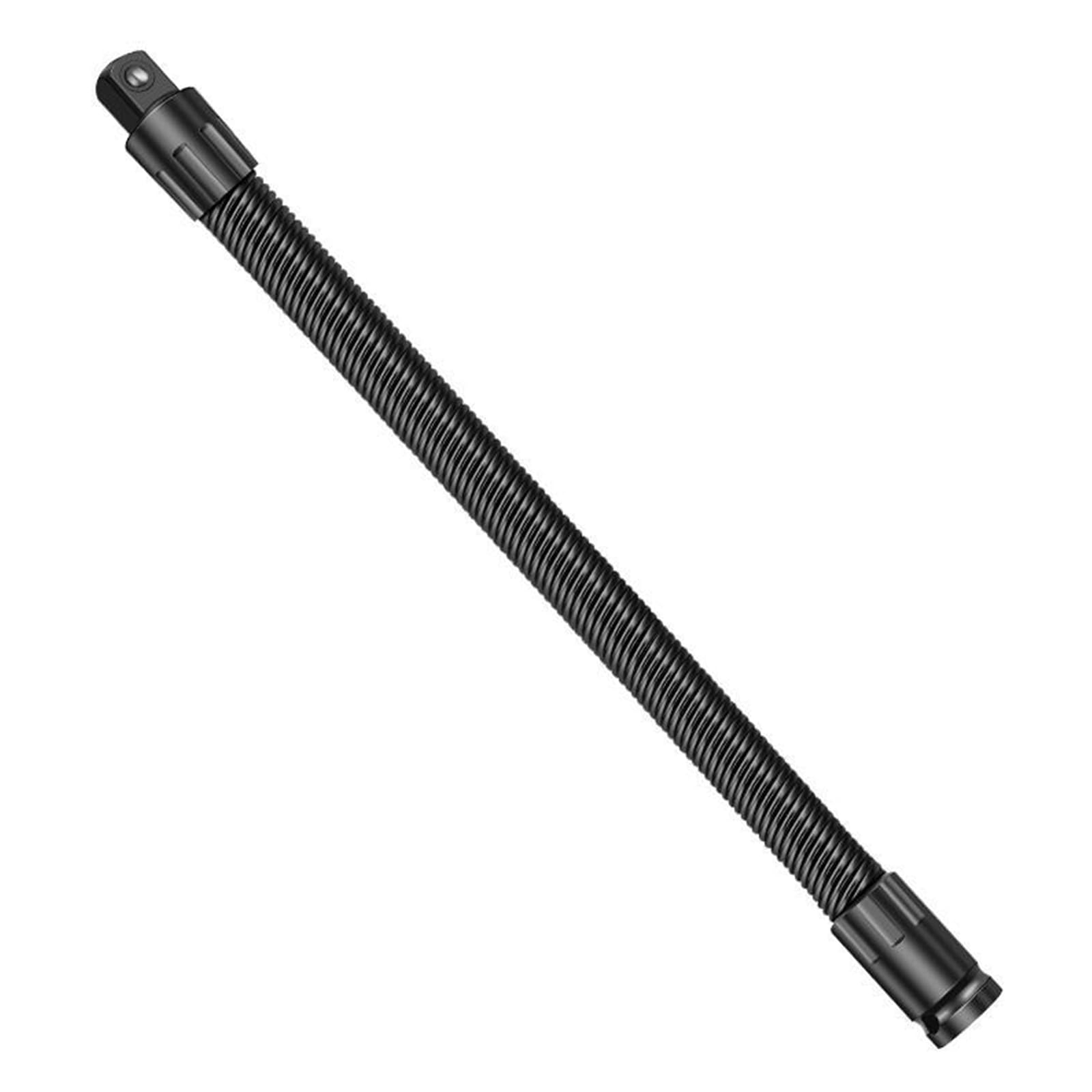 1/2 in Flexible Shaft Extension Extender with Spring Steel Shaft Ratchet Spanners Torque Socket High Torque Electric Wrench Connecting Rod for Bolt Fastener Corner Mechanic Repair Machinery