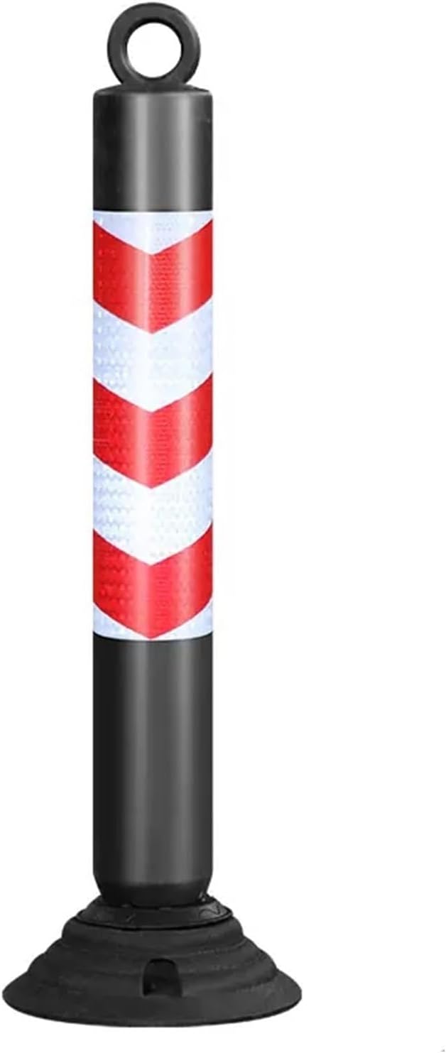 Safety Cones,Tall Removable Bollard Post for Traffic Control,Traffic Delineator Post Cone with Black Rubber Base,Garage/Parking Lots/Entrances Flexible Security Post Barrier