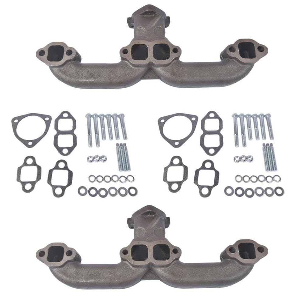 Collettori di Scarico 2 Pezzi in Ferro nodulare con Guarnizione Compatibile con SBC 283 305 350 400