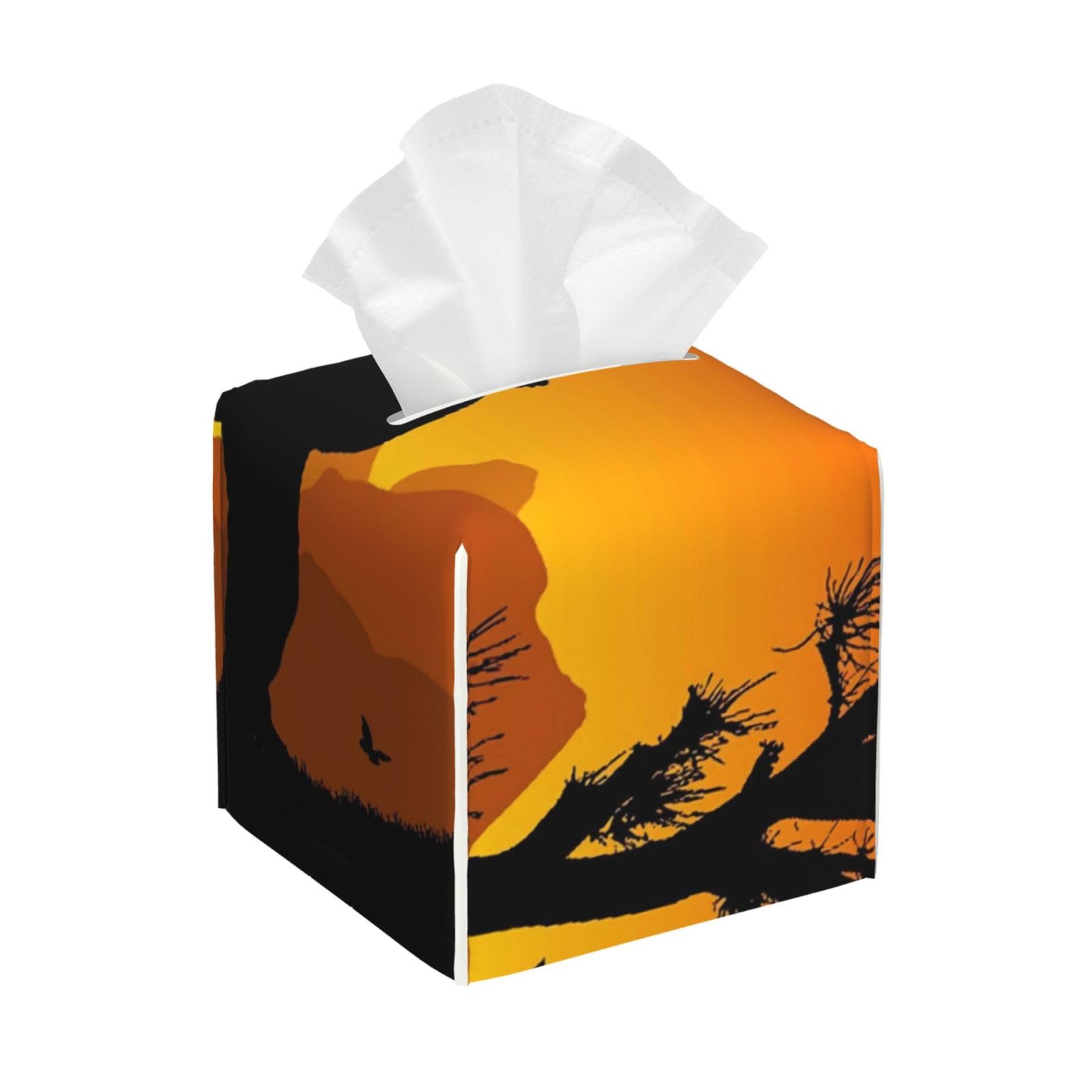 Country Guitarist At Sunset PVC Cube Tissue Pack for Home Office Bathroom Use