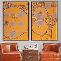 2 Piece Framed Canvas Wall Art Surface Fluids Canvas Prints Home Artwork Decoration for Living Room,Bedroom - 16