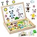 MOOKLIN ROAM 105 Pezzi Puzzle Magnetico Legno, Giocattolo di Legno Educativo Regalo Educativo per Bambini 3+ Anni (Animale)