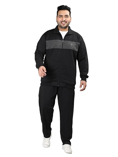PlusSize Men Winter Track Suit Zipper Set