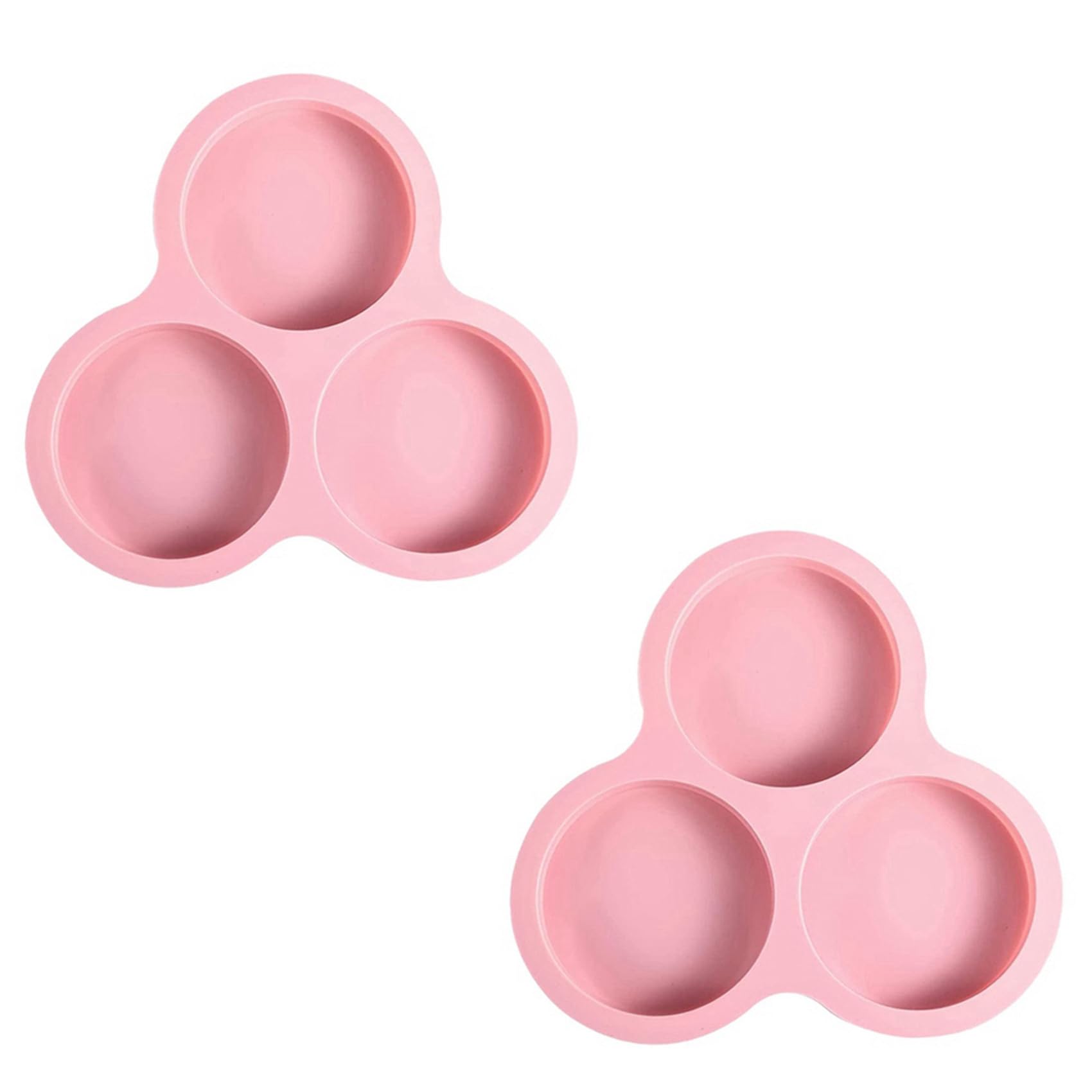 Hndhbfgrt 2X Reusable Silicone Mold Air Fryer Egg Pan Cakes Dessert Baked Goods Tools Pink