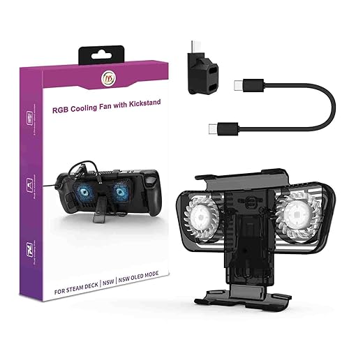 Miniatura 8 de Steam Deck Cooling Fan,Uxilep Portable Stand Dock and Dual Cooling Fan Compatible with Steam DeckNintendo SwitchOLED,Steam Deck Dock Cooler,Steam