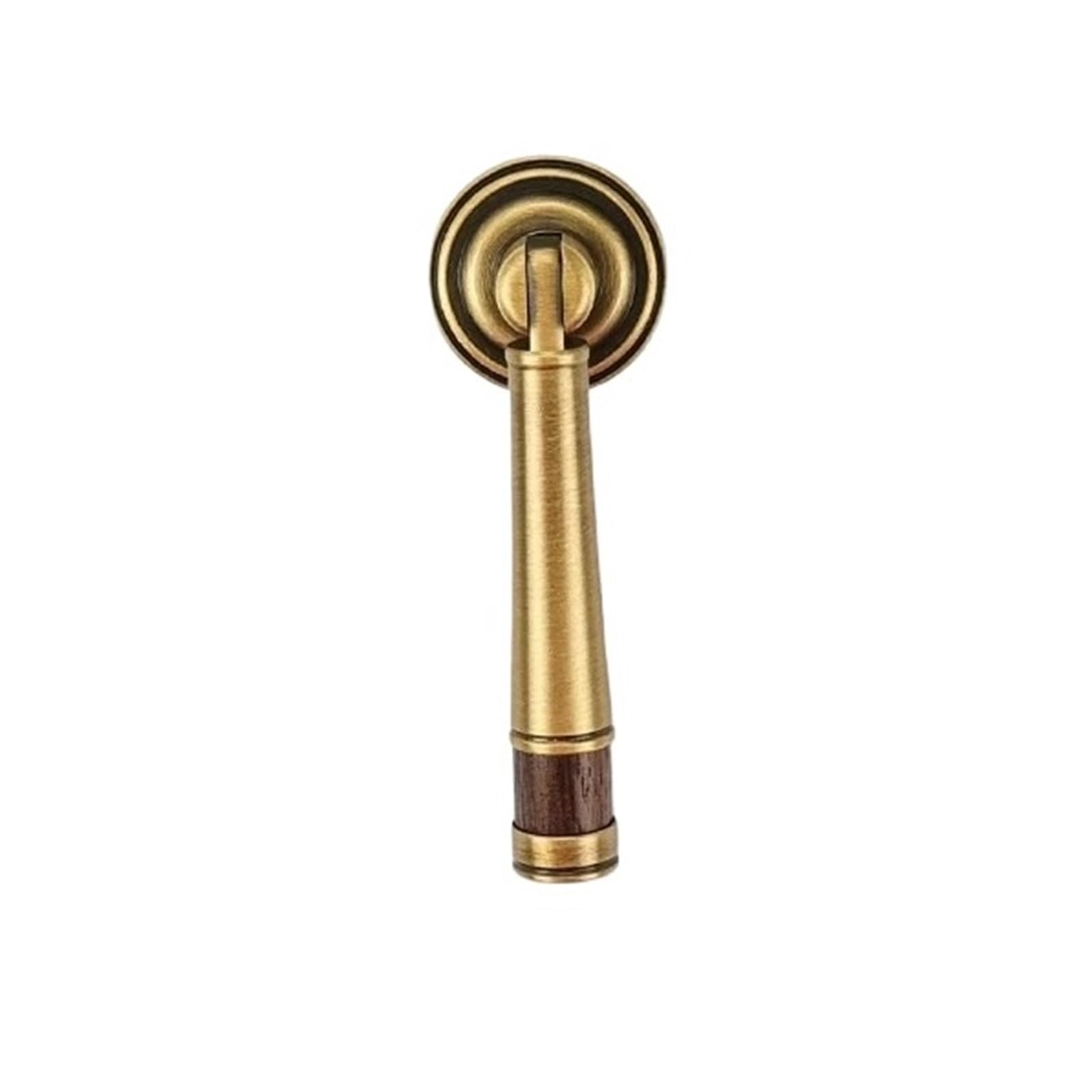 Vaqropnshrg B Bronze Single 3 Round Cabinet Knob, For Drawer Furniture, Walnut Brass Single Hole Gold