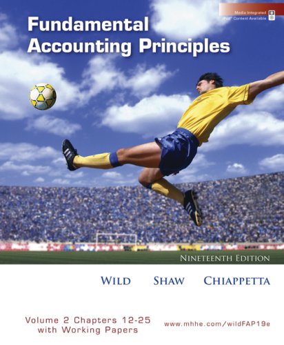 Fundamental Accounting Principles, Vol. 2 (Chapters 12-25) with Working Papers