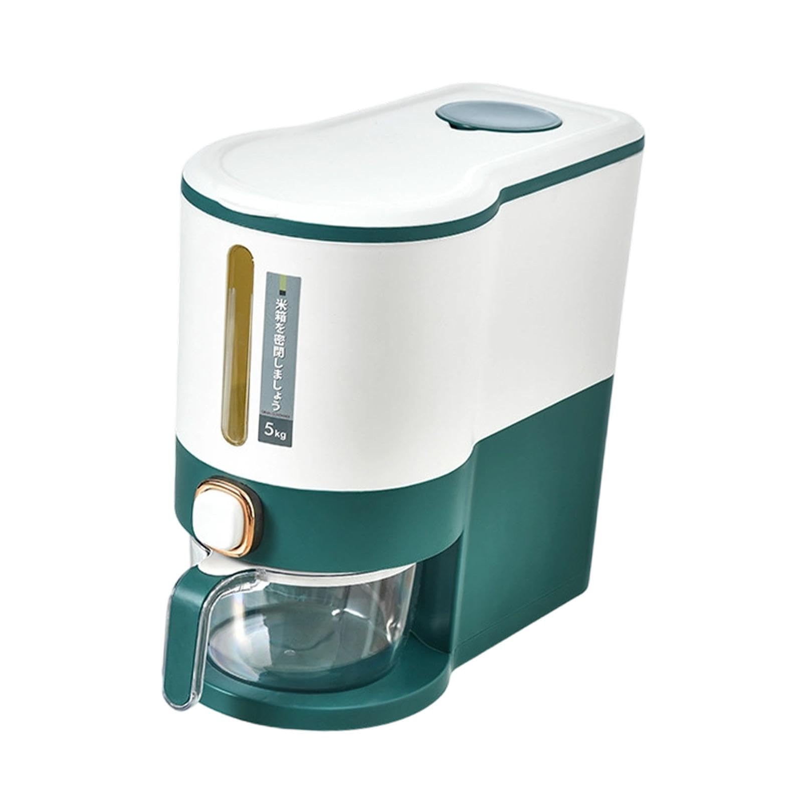 Rice Storage Container Dry Food Container for Home Closet Kitchen Countertop Green