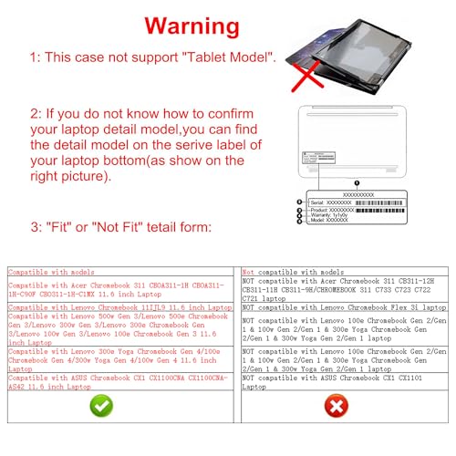 Funda protectora para Chromebook y Lenovo 11.6 pulgadas miniatura 2