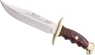 MUELA BW-18 Coral Pakkawood Hunting Knife with Leather Sheath, 7-1/8", Stainless Steel - Muela