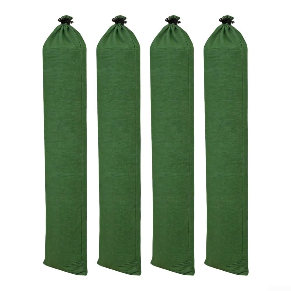 Bolsas de arena para ventanas de jardín y accesos, lona gruesa con sello elástico, 4 uds 1