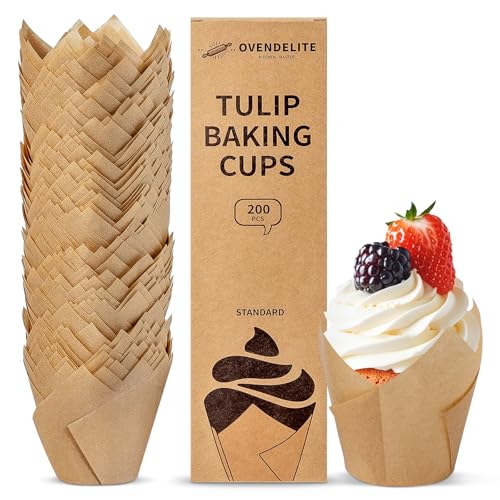 Tulip Cupcake Liners, Natural Parchment Paper, 200 Count, Muffin ...