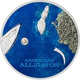 IMPACTO COLECCIONABLES Palau, 5 Dollars 2022. American Alligator. 1 oz Silber