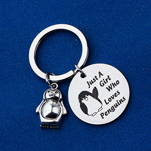 LQRI Penguin Keychain Penguin Lover Gift Just a Girl Who Loves Penguin Keychain3