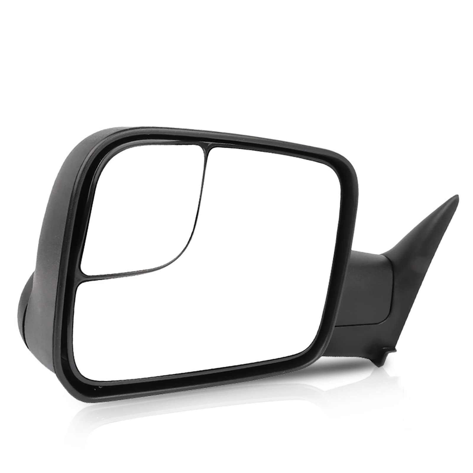 ECCPP Tow Mirror Fits For 1998-2001 for Dodge for Ram 1500 1998-2002 for Dodge for Ram 2500 for Ram 3500 Towing Mirror with Power Adjustment Heated No Turn Signal Light Black Housing Left Side A Piece