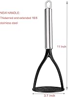 Vista 2 de TENTA KITCHEN Good Grips - Trituradora de patatas sólidas de nailon para utensilios de cocina antiadherentes con mango de acero inoxidable