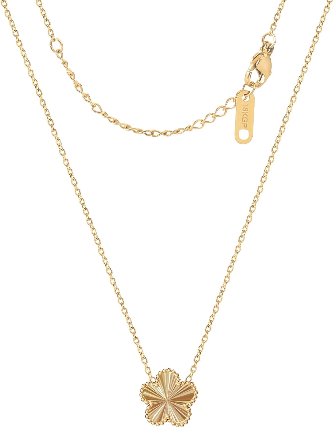 18K Gold Plated Clover Necklace for Women Four Leaf Jamaica Ubuy