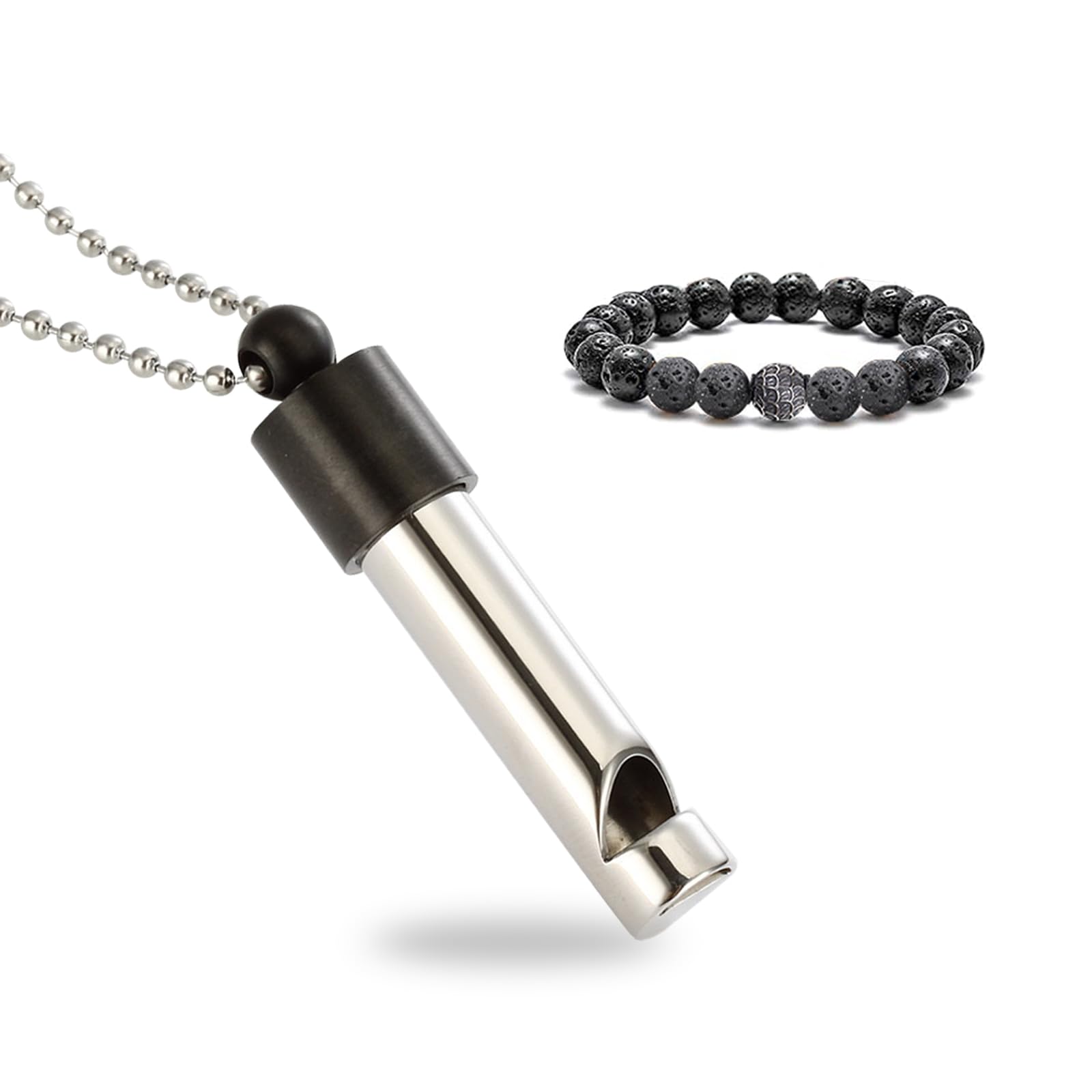 HuanRanYo Anxiety Breathing Necklace - Anxiety Relief Items, Anxiety Relief, Meditation Mindful Breathing Necklace - Anxiety Necklace Premium Silent Design, Sturdy Chain Anxiety Breathing Tool