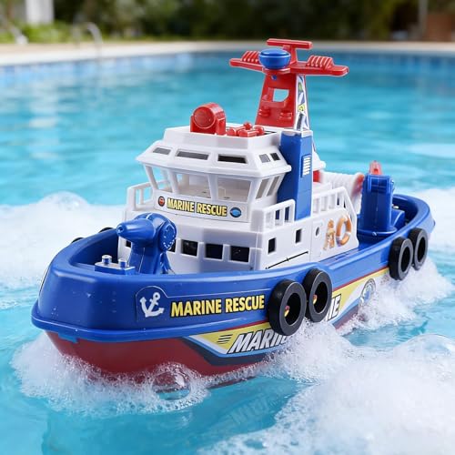 Bateau de pompier electrique jeux d'eau piscine et bain - 2