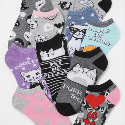 Image of Tipi Toe Women's 20 Pack Colorful Low Cut Socks - Lightweight, Breathable Design for All-Day Comfort Sizes 9-11 /10-13
