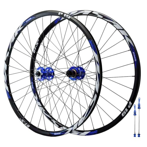26' 27,5' 29' Juego De Ruedas Bicicleta De Montaña Freno De Disco Rueda MTB Ultraligeras Llanta De Aleación De Aluminio 32H Delantera 100mm Trasera 135mm QR, para Cassette 7-12s(Blauw,29'')