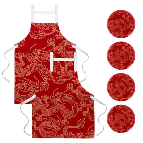 Tablier de cuisine pour la pâtisserie et le bistrot lot de 2 pièces
