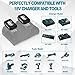 CHAUNVEN 3000mAh 18V Battery Replacement for Makita 18V Battery Compatible with 18 Volt BL1830B BL1840B BL1850B BL1860B BL1815B Battery (2 Packs)
