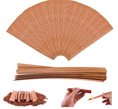 Kocent 100PACK Cedar LighterÂ  for Cigars,Spanish Cedar Wood Veneer Lumber Strip Chip, Cigar Lighting and Pipe Smoking AssessoriesÂ A Great Way toÂ Divide orÂ Light Up Cigars.
