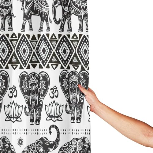Rideau de douche éléphant anti-moisissure en polyester imperméable 183 cm - 5