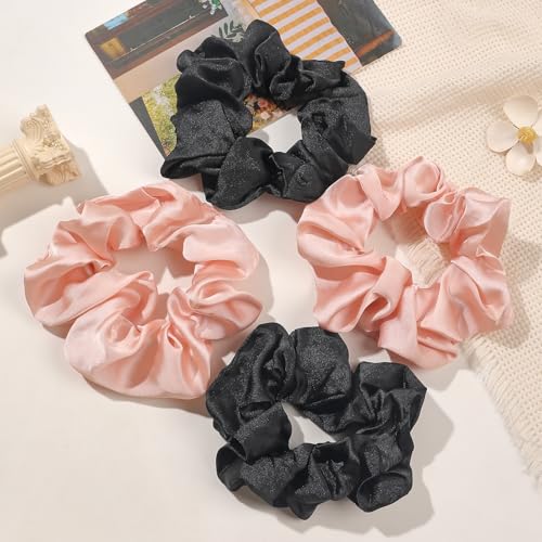 Image of Hair Scrunchies for Women - Hair Ties No Damage Both for Thick Hair or Thin Hair Curl Hair No Crease Scrunchies Ponytail Holder No Hurt Your Hair