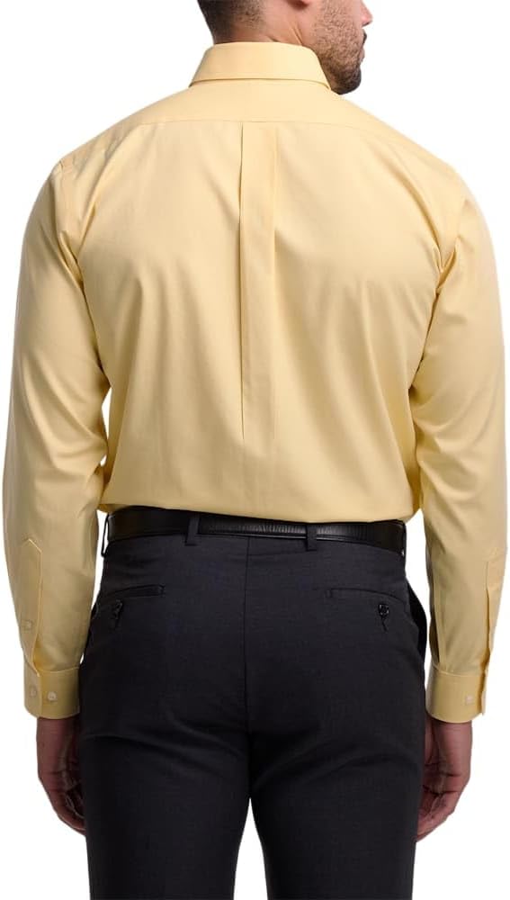Paul Fredrick Men's Slim Fit Non-Iron Cotton Button Down Collar Dress Shirt
