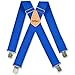 Price comparison product image Brimarc Mens Heavy Duty Royal Blue Braces Trouser Belt Suspender 2" 50mm Wide