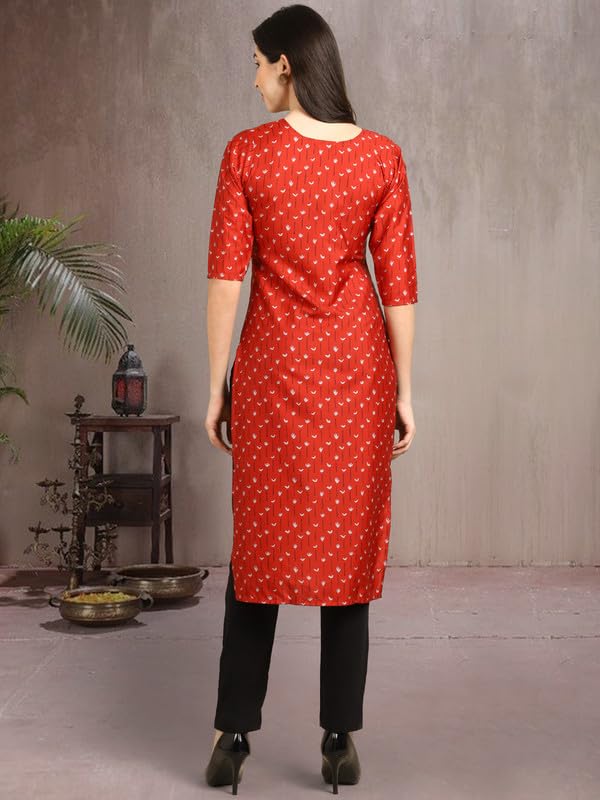 Pinkmint Elegant Printed Crepe Kurti's For Women's (Pack Of 5)