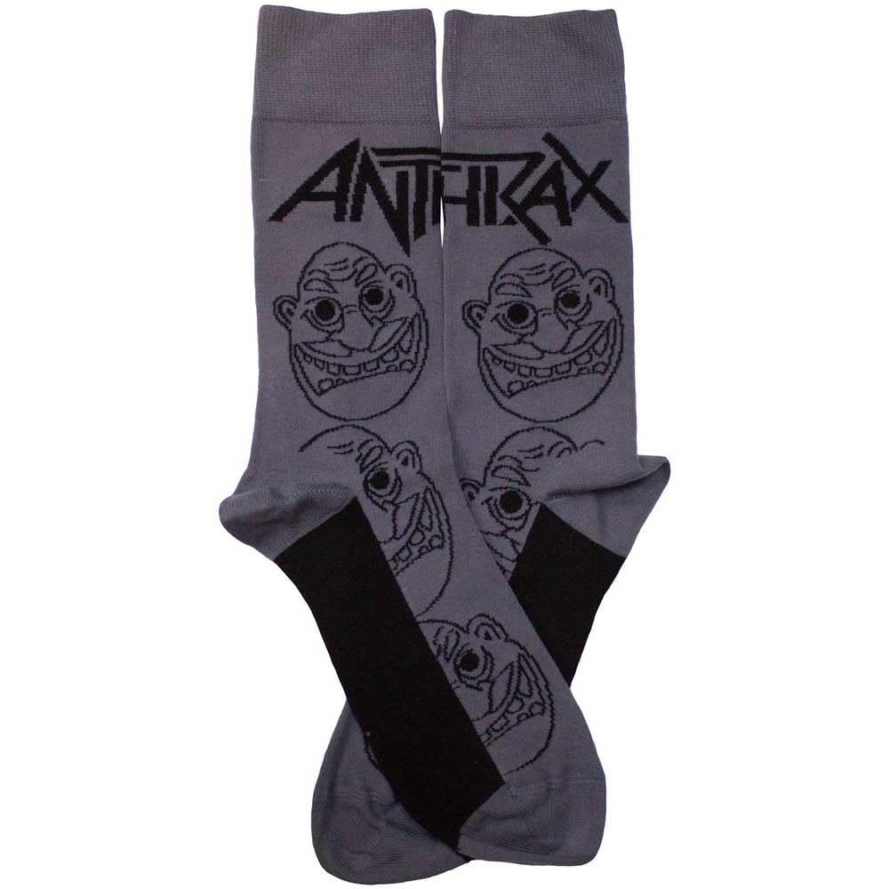 Rock Off officially licensed products Anthrax Faces Pattern Mono Ankle Socks One Size