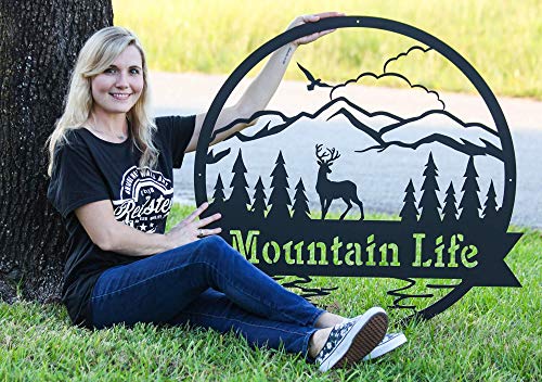 Realsteel Brand, Personalized Metal Sign, Great Outdoors Monogram Decor, Custom Metal Sign, Porch Wall Art, Steel Plaque, Wedding & Anniversary #TOP3