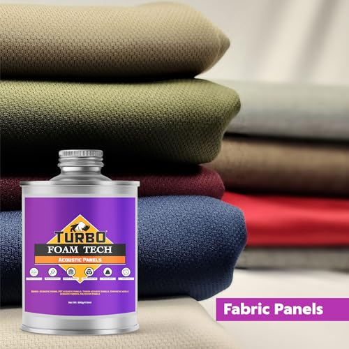 Image of Turbo Foam Tech SR Adhesive for Mounting Acoustic Panels | Strong Hold, Easy Spread, Quick Dry, Multi-Purpose Glue | Purple, 400 ML Can